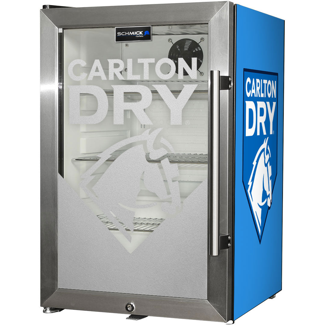 Carlton Dry x Schmick Bar Fridge 70L Mid Blue (Stainless Steel Finish)