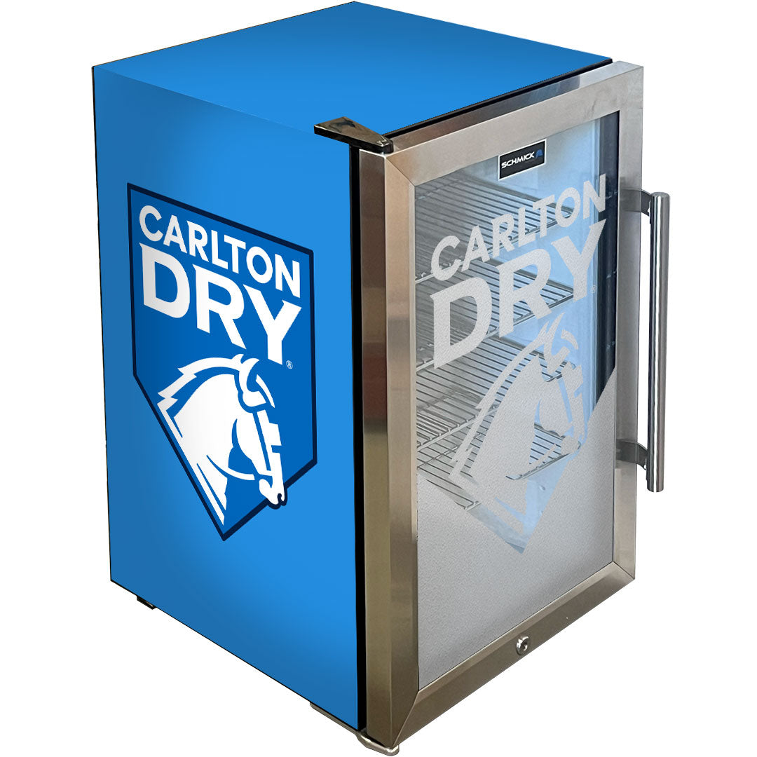 Carlton Dry x Schmick Bar Fridge 70L Mid Blue (Stainless Steel Finish)