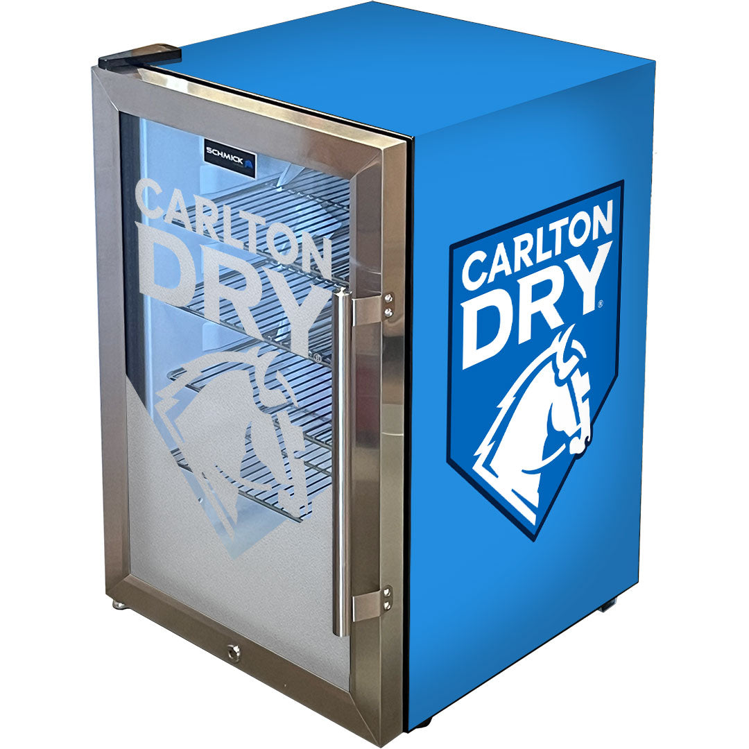Carlton Dry x Schmick Bar Fridge 70L Mid Blue (Stainless Steel Finish)
