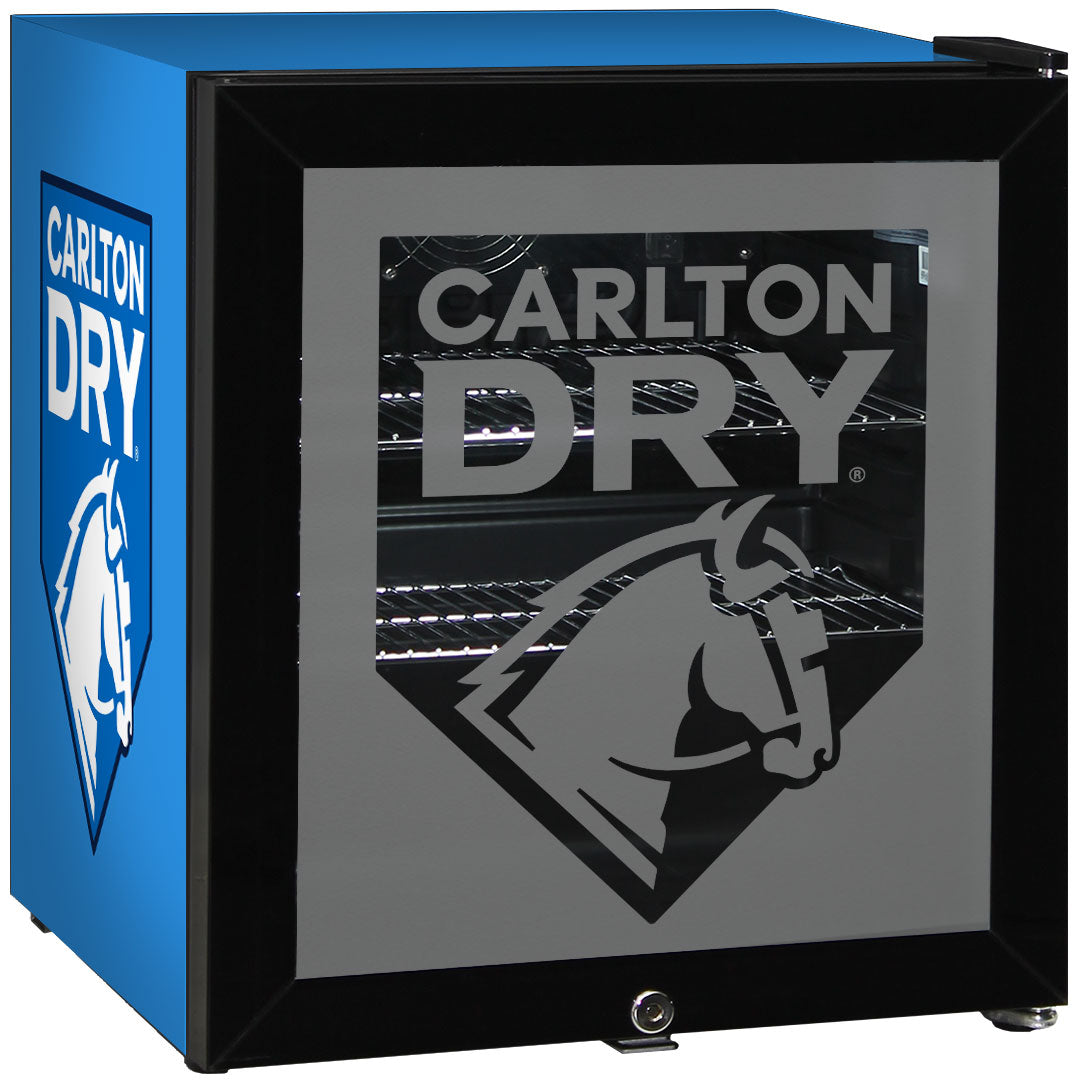 Carlton Dry Glass Door Bar Fridge 46L Mid Blue