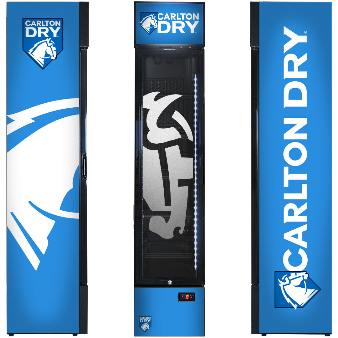 Carlton Dry x Schmick Tropical Rated Bar Fridge Mid Blue (160L)
